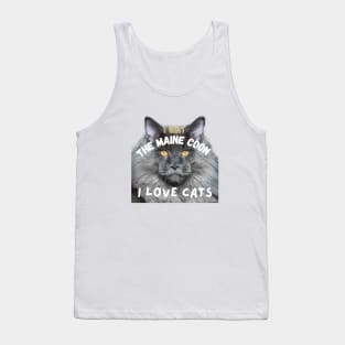 "I am The Maine Coon, I Love Cats" Graphic Tee Tank Top